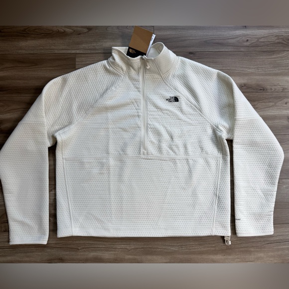 The North Face Women's DOTKNITT™ Thermal ¼-Zip Pullover Size L NWT White Dune - Picture 4 of 16